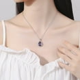thumbnail image 6 of Mfigree 2024 Purple Zircon 8 Water Drop Necklace Women's Women's Collarbone Chain Jewelry, 6 of 6