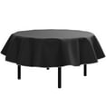 thumbnail image 4 of Exquisite 70-inch Round Flannel Backed Waterproof Vinyl Black Tablecloth, 4 of 9