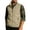 *Khaki, variant on Men's Softshell Stand Collar Vest with Pockets , Full Zip Sleeveless Lightweight Outdoor Jacket For Men,Army Green,XXS-3XL