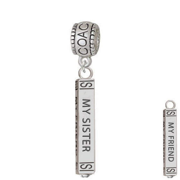 Always My Sister Bar - Coach Charm Bead