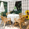 thumbnail image 4 of Outdoor Curtains for Patio Waterproof, Spring Sunflowers Outdoor Privacy Panels Grommet, Yellow Floral Turquoise Farmhouse Grey Wooden Blackout Outside Curtains for Porch/Cabana 54"x95", 1 Panel, 4 of 8