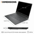 thumbnail image 3 of HP Victus 15.6" FHD 1920x1080p Gaming Laptop, AMD Ryzen 5 7535HS, 16GB RAM DDR5, 1TB SSD, AMD Radeon RX 6550M(beats NVIDIA GeForce RTX 2050), Backlit Keyboard, Windows 11 Pro, Mica Silver, 3 of 5