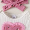 thumbnail image 6 of Curenmufel Baby Girl Outfits Fall Fall Outfits Baby Girl Newborn Rib Knit Bodysuit Romper Pants Headband Hat Baby Girl Coming Home Outfit 0 3 6 9 12 18 24 Months (White,0-3 Months), 6 of 8