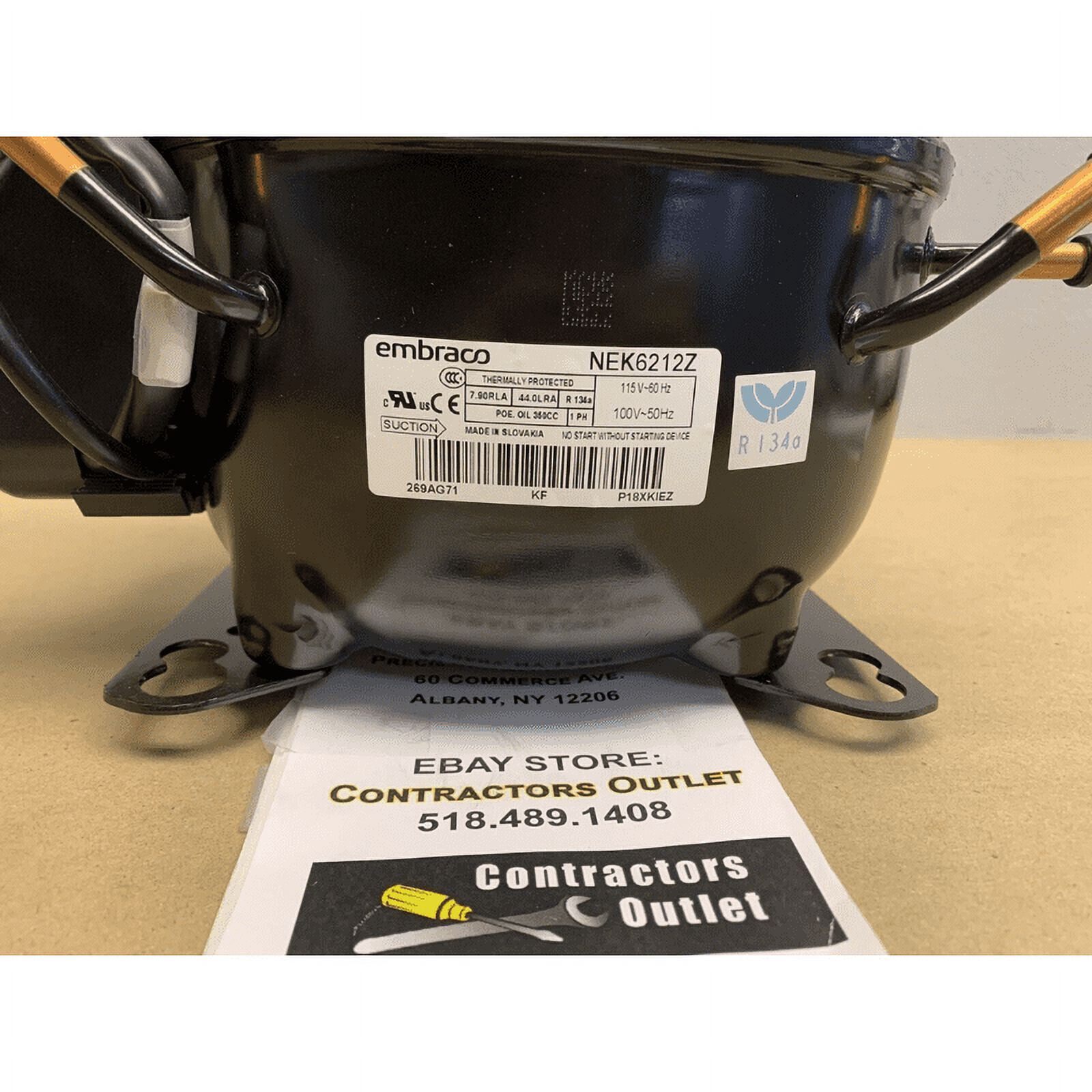 Rotom FFI12HBX1 Embraco Refrigeration Compressor, 5300 BtuH, 115V, R134a