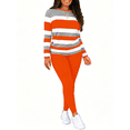 thumbnail image 3 of Aomice Lounge Sets For Women Two Piece Outfits For Women Casual-Orange Gray-2XL, 3 of 4