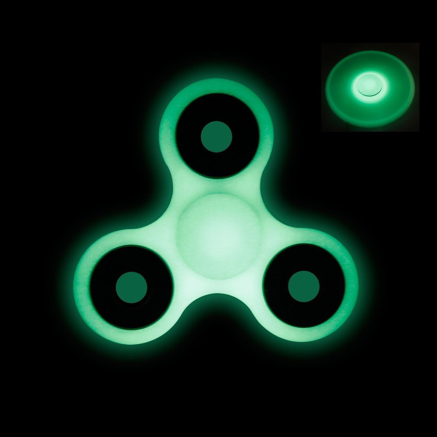 2 count Custom Glow In The Dark Figet Spinner With Lights 