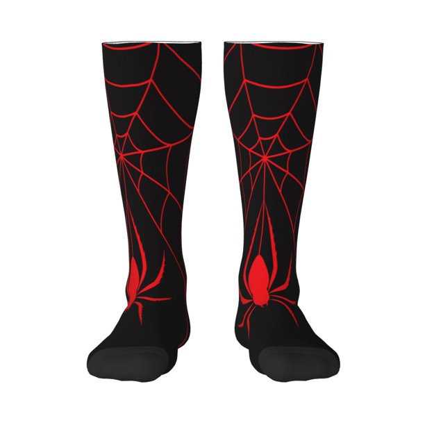 Balery Red Spider Calcetines novedosos Calcetines deportivos Calcetines hasta la rodilla Calcetines de algodón Calcetines originales y geniales