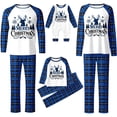 thumbnail image 7 of SUXIAN Family Matching Christmas Pajamas Crew Neck Long Sleeve Top Plaid Pants Soft Cozy Holiday Sleepwear Two Piece Set, 7 of 7