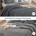 Cozy Comfort Dark Grey Queen Comforter Set Warm & Cooling Bed Set