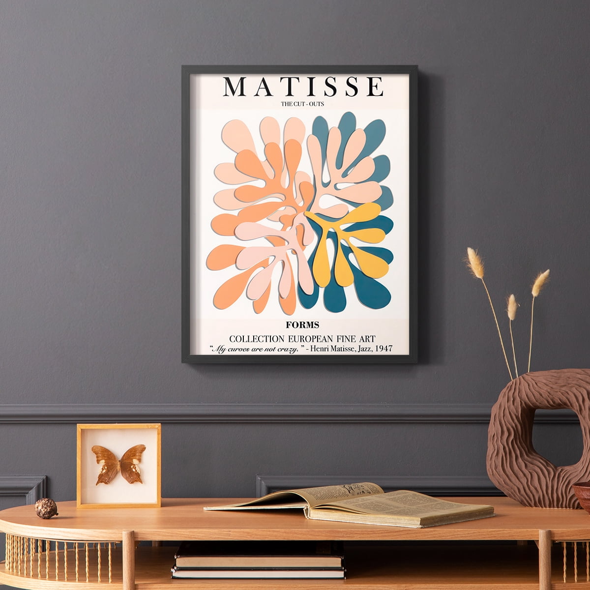 Matisse CXCIV Framed Print in Black Solid Wood 11 x 14 Framed Print