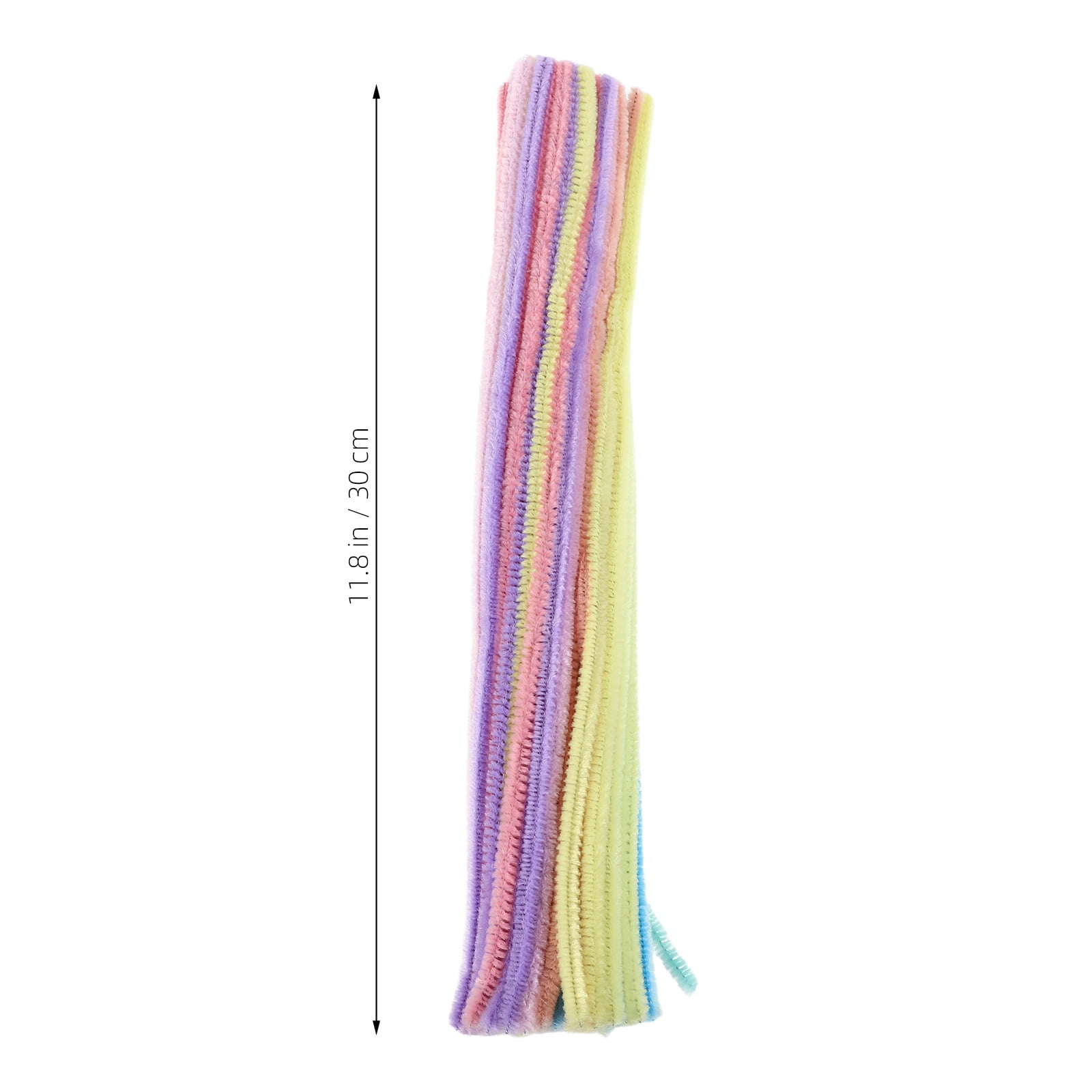 HEMOTON 300pcs Pastel Pipe Cleaners DIY Crafting Materials Macaron Color Pipe Cleaners for Handmade Accessories Art Projects Home Decorations