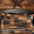 thumbnail image 3 of VHC Brands Patriotic Patch King Sham 21x37 Country Patchwork Design, Deep Red and Navy, 3 of 5