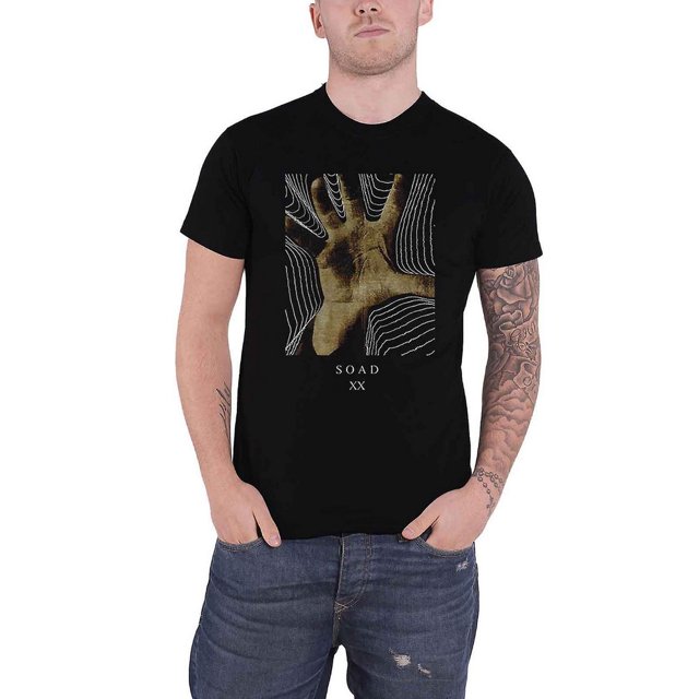 System Of A Down - Camiseta 20 Years Mano para Adultos Unisex (Negro)