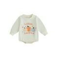 thumbnail image 1 of Fortune Baby Girl Boy Fall Sweatshirt Romper Long Sleeve Pumpkin Jumpsuit for Infant, 1 of 8