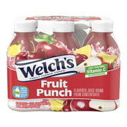 Welch's Fruit Punch Juice Drink, 10 fl oz On-the-Go Bottle (Pack of 6)