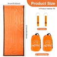 thumbnail image 2 of HLONK Sac de Couchage d'Urgence et de Survie, Lot de 2, 84” X 36”, Sac Bivy Thermique Imperméable pour Camping, Randonnée, Activités de Plein Air et Voyage, Durable, Léger et Compact, 2 of 10