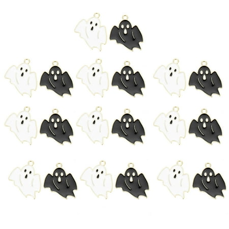 

20Pcs Alloy Halloween Ghost Design Jewelry Charms Earring Charms Necklace Pendants