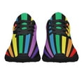 thumbnail image 3 of Unisex Rainbow Sneakers, LGBT Shoes for Men Women Lightweight Breathable Running Shoes Black Size 6, 3 of 7