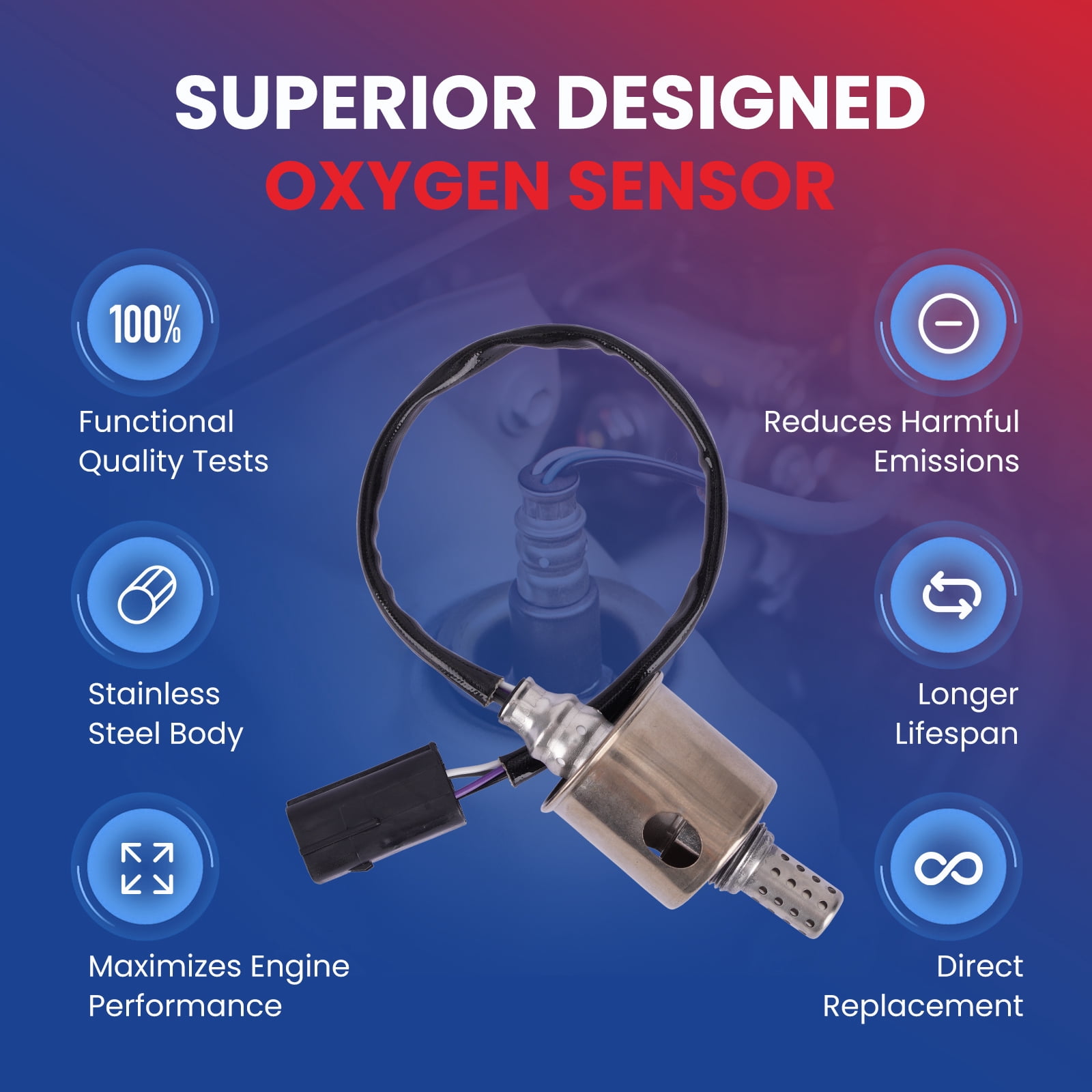 MOCA AUTOPARTS 234-4290 Upstream O2 Oxygen Sensor Fit for 2009-2011 Chevrolet Aveo Aveo5 1.6L & 2009-2010 Pontiac G3 1.6L