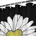 thumbnail image 3 of Corgi Shower Curtain Cute Dog Bathtub Shower Curtain Daisy Bath Curtain for Kids Boys Girls Teens Cartoon Animal Bathroom Sets White Floral Plant Bathroom Decorative, Black 72" W x 72" L, 3 of 4