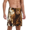 thumbnail image 2 of Fotbe Cow With Butterflies Lilies Pantalones Cortos de Pijama para Hombre, Ropa de Dormir, Pantalones de Pijama Cortos para Hombre-Medium, 2 of 6