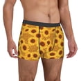 thumbnail image 5 of Men's Boxer Briefs, Yellow Leopard Print Sunflower Soft Comfy Mens Underwear Boxer Briefs Breathable With Widen Waist, 5 of 7