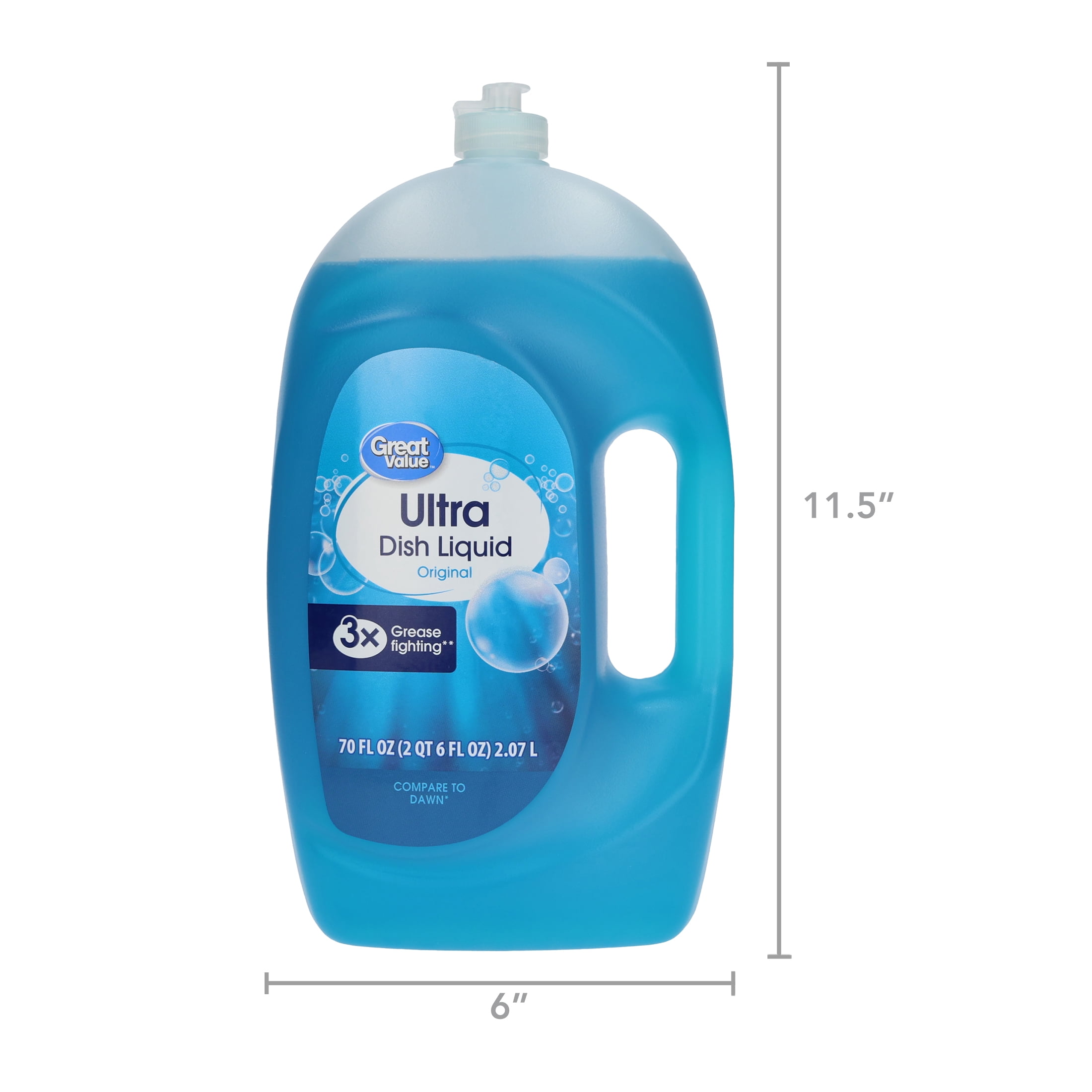 (2 pack) Great Value Ultra Original Dish Liquid, 70 fl oz