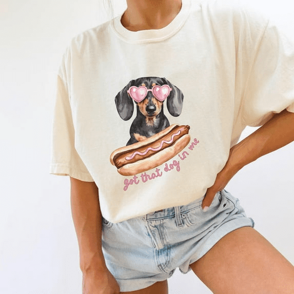 Got That Dog In Me Patriotic Dachshund Shirt 4th Of July Weenie Dog Tee Tshirt Wiener Dog Dachshund Lover Hot Dog Lover Gift Plus Size