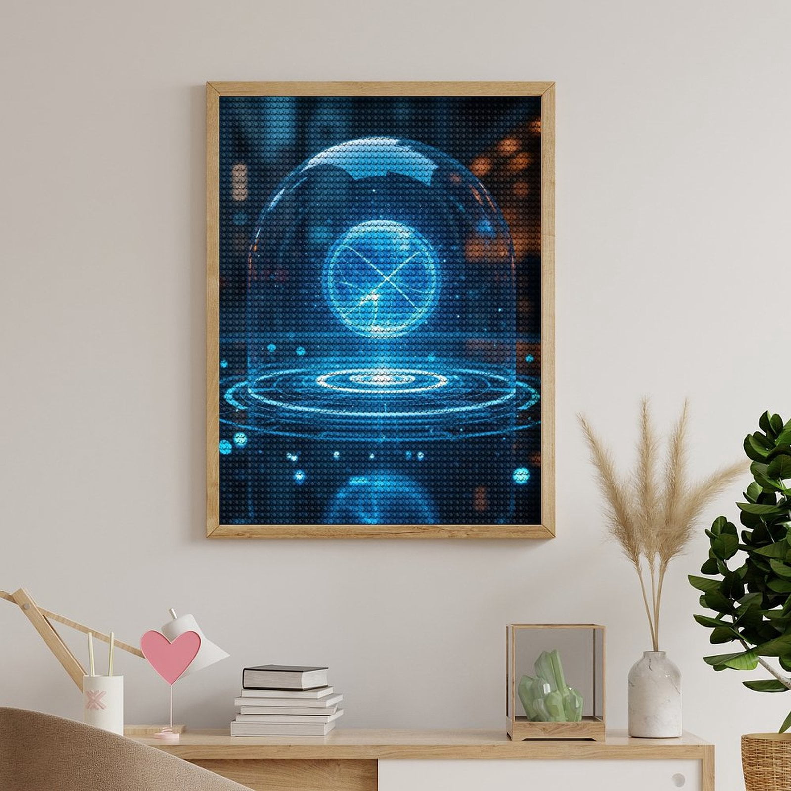 Diamond Art Kits for Adults - Sphere Hologram Under Glass Dome 5d Diamond Painting for Adults, Diamond Art for Adults Beginners, Frameless Diamond Painting Kits for Adults for Home Wall Decor