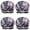Pioneer Flower Floral-1, variant on Shower Caps,Pioneer Flower Floral Print Pattern Waterproof Shower Cap for Women 4 Pieces,Double Reusable Hair Cover for Shower PEVA Elastic Stretch Hem