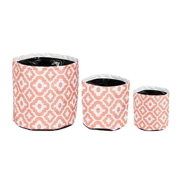 Floral Essence Round Fabric Planters