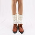 thumbnail image 3 of Cheers.US Girls Ladies Short Leg Warmers Socks Crochet Knitted Ankle Boot Cuffs Toppers, 3 of 7