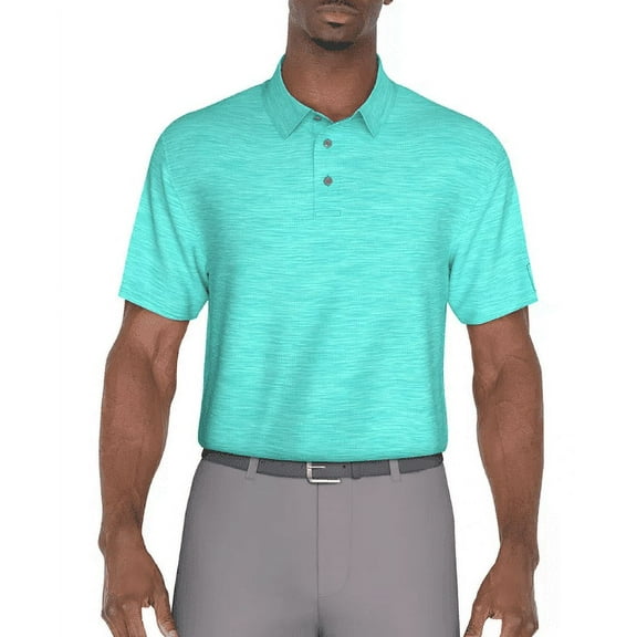PGA Tour Men's Polo Golf Shirt Active Light Blue Medium New