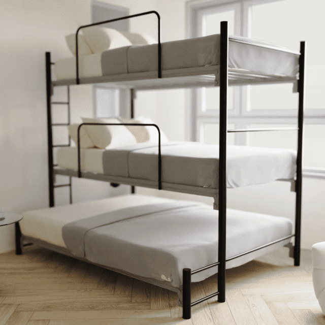 Litera triple Midal I,I,M Atlas del Descanso color Negro