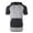 D Grey / Black, variant on ZIMEGO Men's Color Block Short Sleeve Pullover Pocket Hiphop Thin Hoodie Shirt