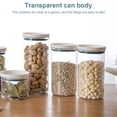 thumbnail image 3 of Toystoory Contenedor de alimentos cocina apilable a prueba de humedad organizador de granos sellado transparente soporte de almacenamiento con Azul 250ml, 3 of 6