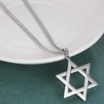 thumbnail image 5 of Stainless Steel Star of David Pendant Necklace, 5 of 10