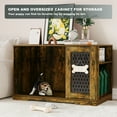 thumbnail image 7 of SNYNUXX Dog Crate Furniture with Pegboard, Storage Cabinet and Hidden Sliding Doors, Indoor Furniture-Style Wooden Puppy Dog Kennel for Medium Small Dogs, Rustic Brown, 7 of 7