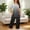 *Black, variant on Women's Ombre Print Round Neck Pajama Set, Short Sleeve Top and Capri Pants Loungewear Sleepwear Orange,Women's Plus XXXL