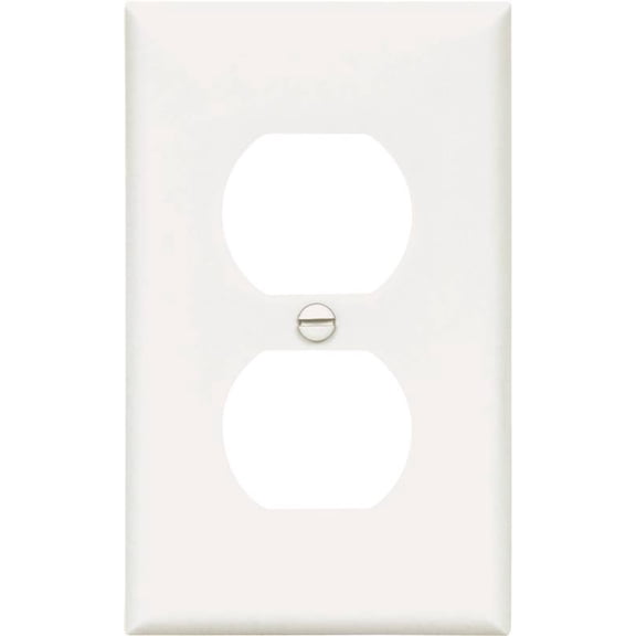 Cooper Wiring Devices 393751326 5132W 1 Gang Duplex Receptacle Wall Plate - White