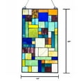 thumbnail image 4 of RADIANCE Goods Tiffany-Style Geometric Stained Glass Window Panel 23" Height, 4 of 4