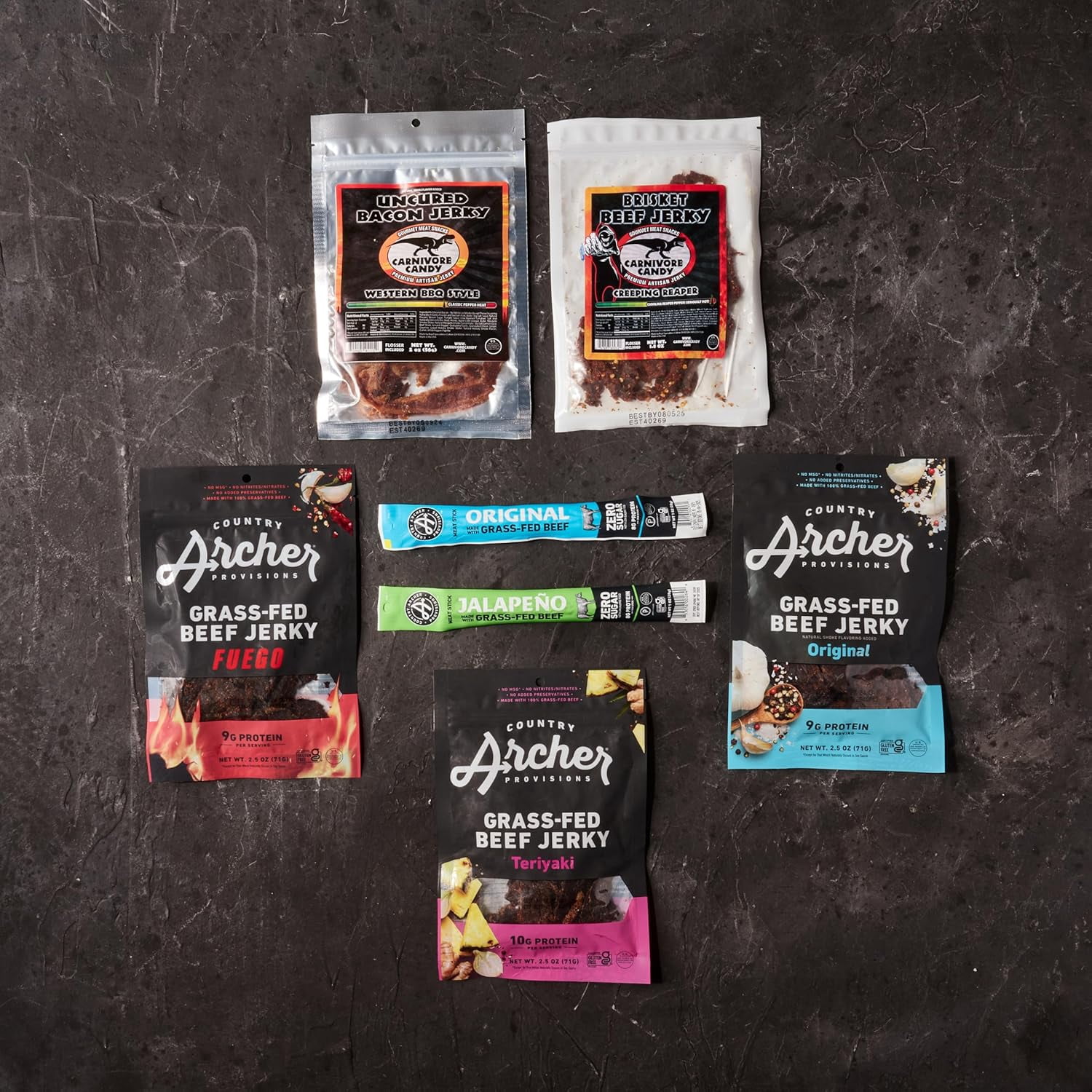 Man Crates Slaughterhouse Crate, Beef Sticks Variety Pack Gift Set for Men in Assorted Flavors for Father's Day Gifts