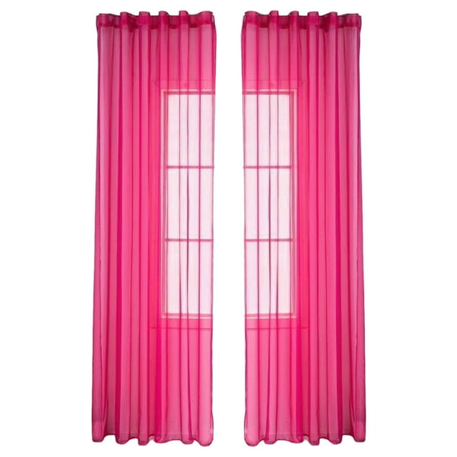 LCXmlly Rideau Occultant 2 Pcs Finition Soignée Gaze de Fenêtre Facile à Installer Grand Application Polyester Fin Décor de Fenêtre 1658