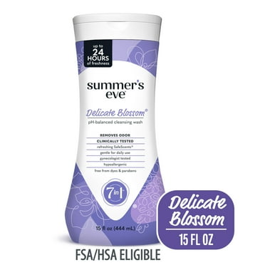 Summer's Eve Delicate Blossom Daily Feminine Wash, Removes Odor, pH Balanced, 15 fl oz