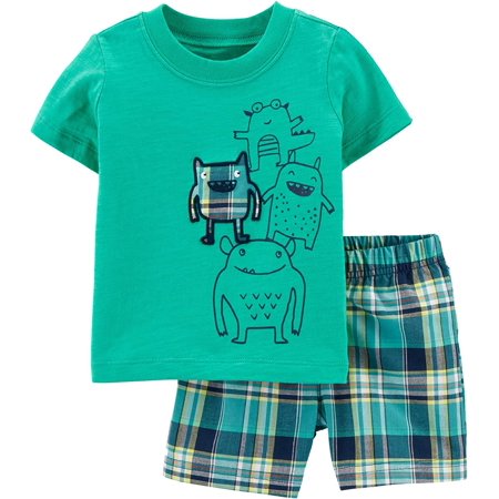 

Toddler Boy Cotton Summer Short Sleeve T-Shirt and Short Set