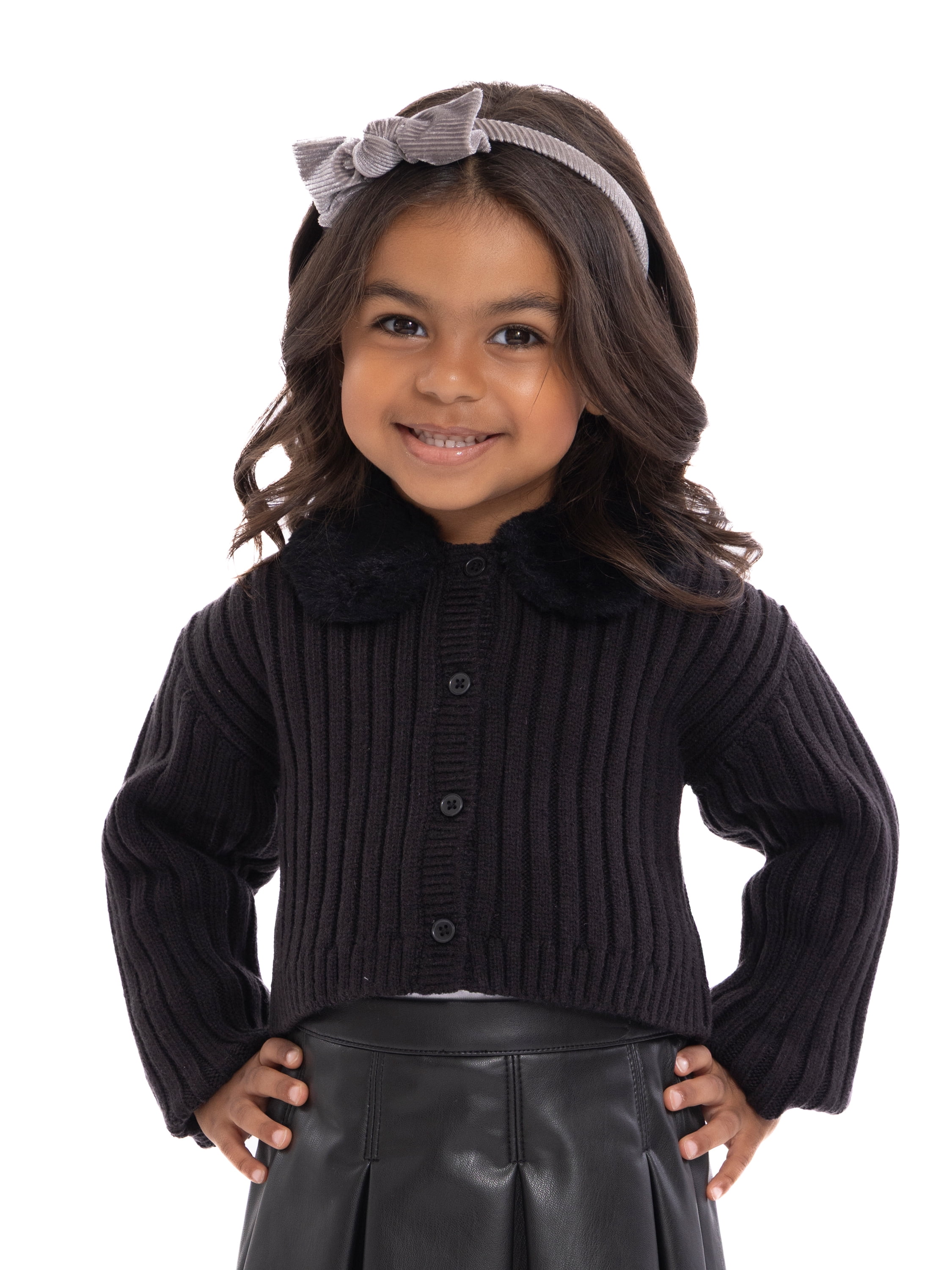 Wonder Nation Toddler Girls Pleated Faux Leather Skirt, Sizes 12M-5T