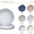 thumbnail image 3 of SILVER FLORAL RIMMED PLATES | Elegant Salad Plates | Harmony Collection | 9” – 10 PC, 3 of 5