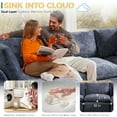 thumbnail image 6 of 5-Seat U-Shape Modular Sectional Sofa with Ottomans, Boneless Cloud Couch, No-Assembly Living Room Design, 110" Wide, Navy, 6 of 9