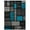 Turquoise, variant on HR HANDCRAFT RUGS HR Square Pattern Area Rug Geometric Pattern Modern Turquoise - 5'2" x 7'1"