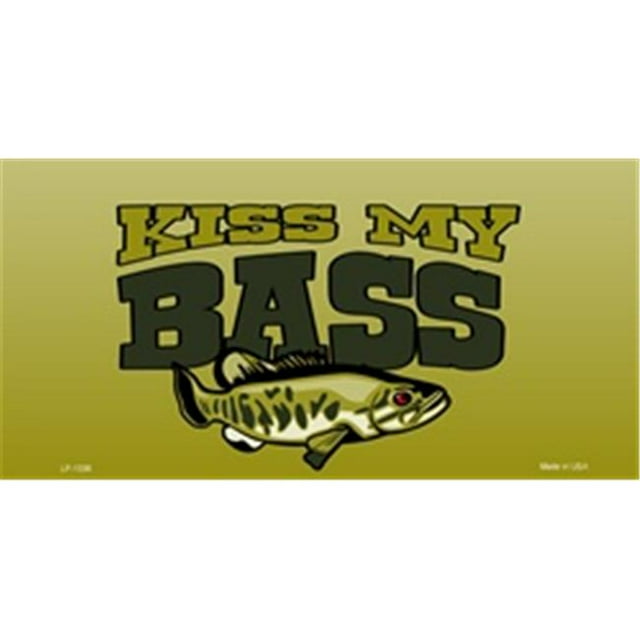 Kiss My Bass Plaques d'Immatriculation de Pêche